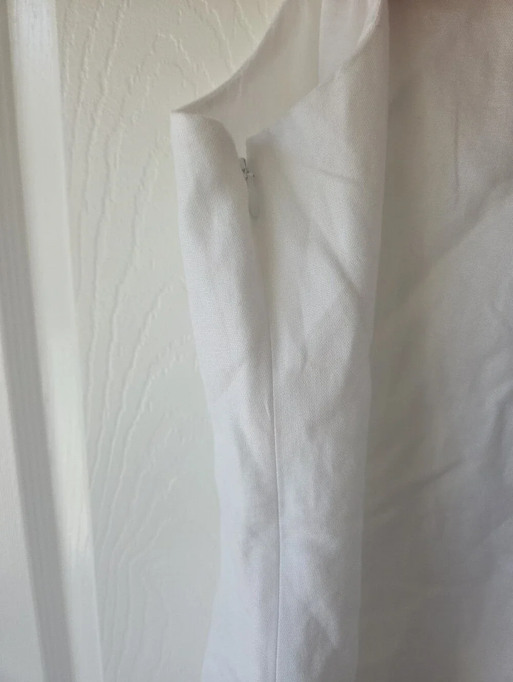 The Drop White Cotton Mini Dress L Summer NWT Lightweight Lined Square Neck Boho